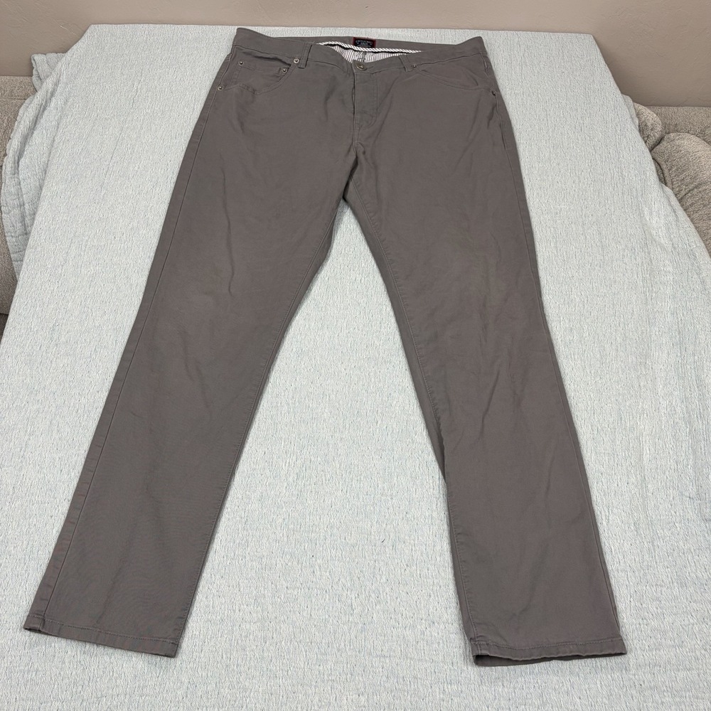 UNTUCKit Pants Mens 36x32‎ Relaxed Fit 5-Pocket Jeans Trousers Stretch Flex Gray